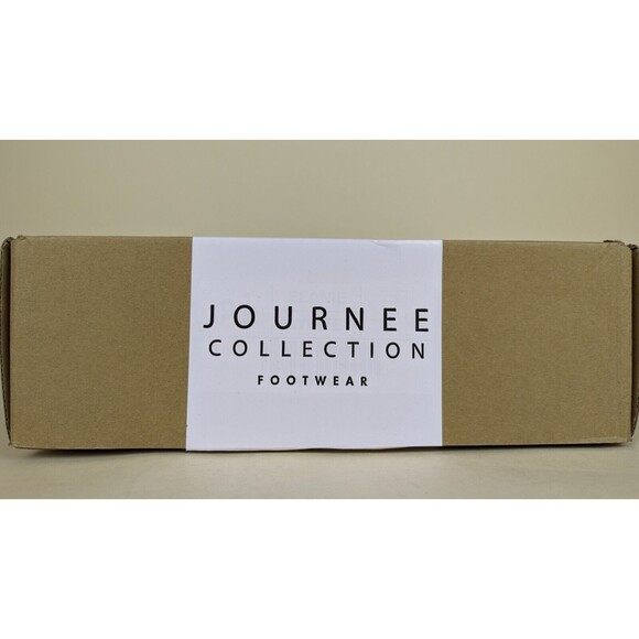 Journee Collection Elanie Heeled Boots Womens 9.5 M White Faux Croc Shoes NWB - Picture 13 of 15